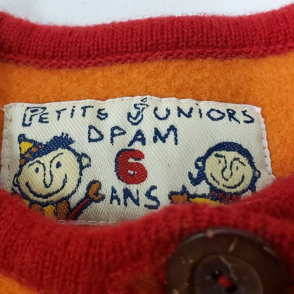 Petits Juniors DPAM Girls Wool Sweater Cardigan Size 6 - Picture 5 of 10